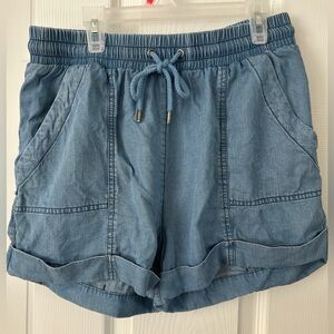 Universal Thread Light Blue Denim Drawstring Shorts